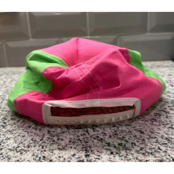 Vintage Rain Blo Gum Snapback Hat Cap Pink Green Promotional 90s USA Made - Picture 3 of 6